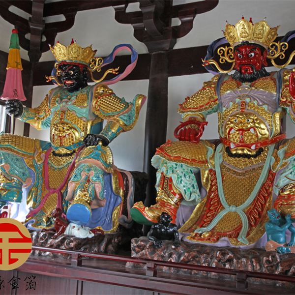 四川宝光寺佛像贴金箔-韦陀菩萨佛像贴金箔