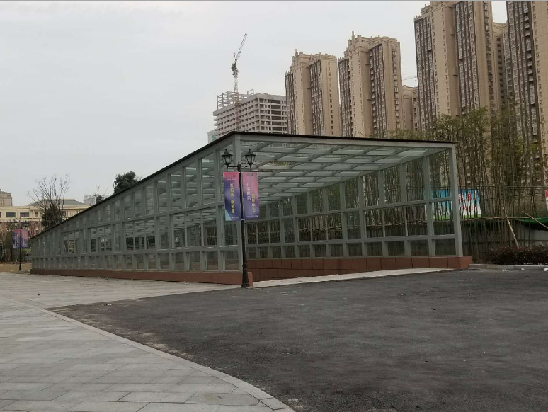 钢结构玻璃雨棚 地下室人防玻璃雨棚 地下通道玻璃雨篷