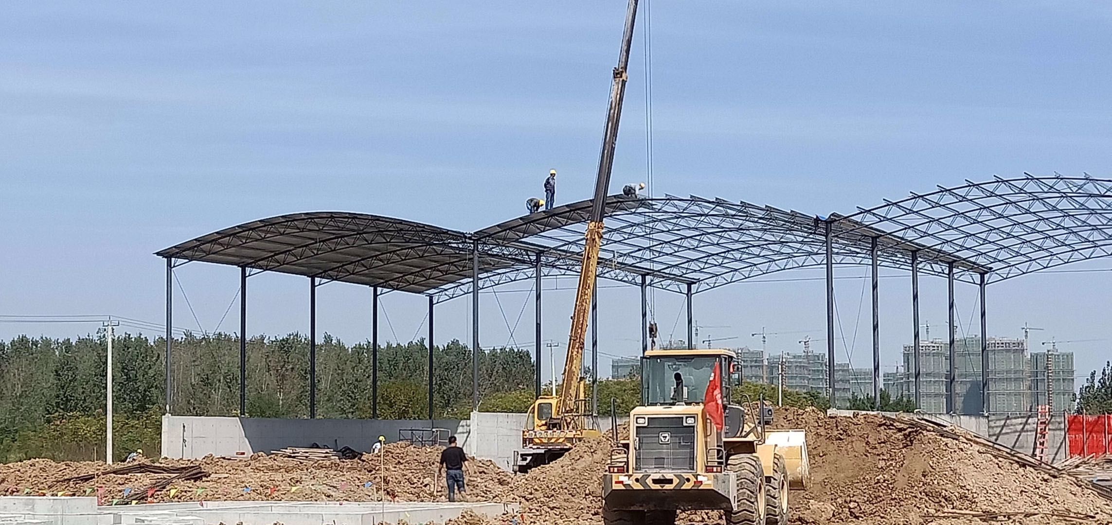 南京移动式料棚工地钢筋笼砂石料棚水泥搅拌棚伸缩活动彩钢挡雨棚