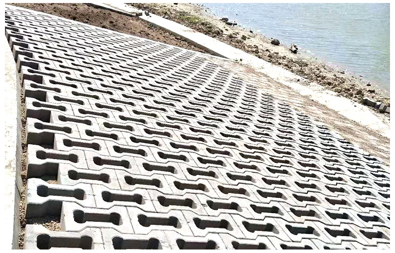 连锁式水利河道专用护坡砖 工字砖河道护坡砖 混凝土机制护坡砖