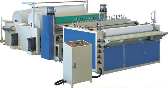JL-F1880型卷筒卫生纸机+切割机+包装机（生产线） JL-F1880 Automatic Toilet Paper Rolls Rewinding Machine + Cutting Machi