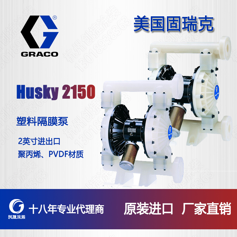 固瑞克Husky2150塑料隔膜泵2寸塑料泵往复泵化工泵酸碱泵DF2911DF2666DF29GG