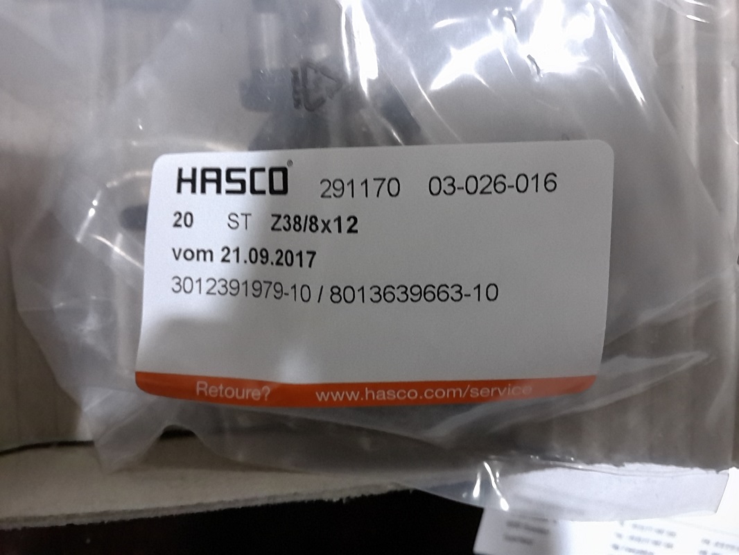 HASCO顶针Z44/2.160 托长75