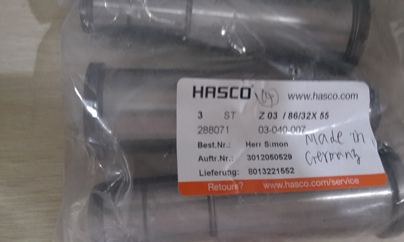 HASCO顶针Z44/1.8*160 托长75