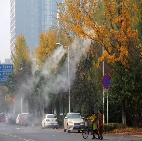 灯杆喷淋降尘系统 旋转雾桩机头