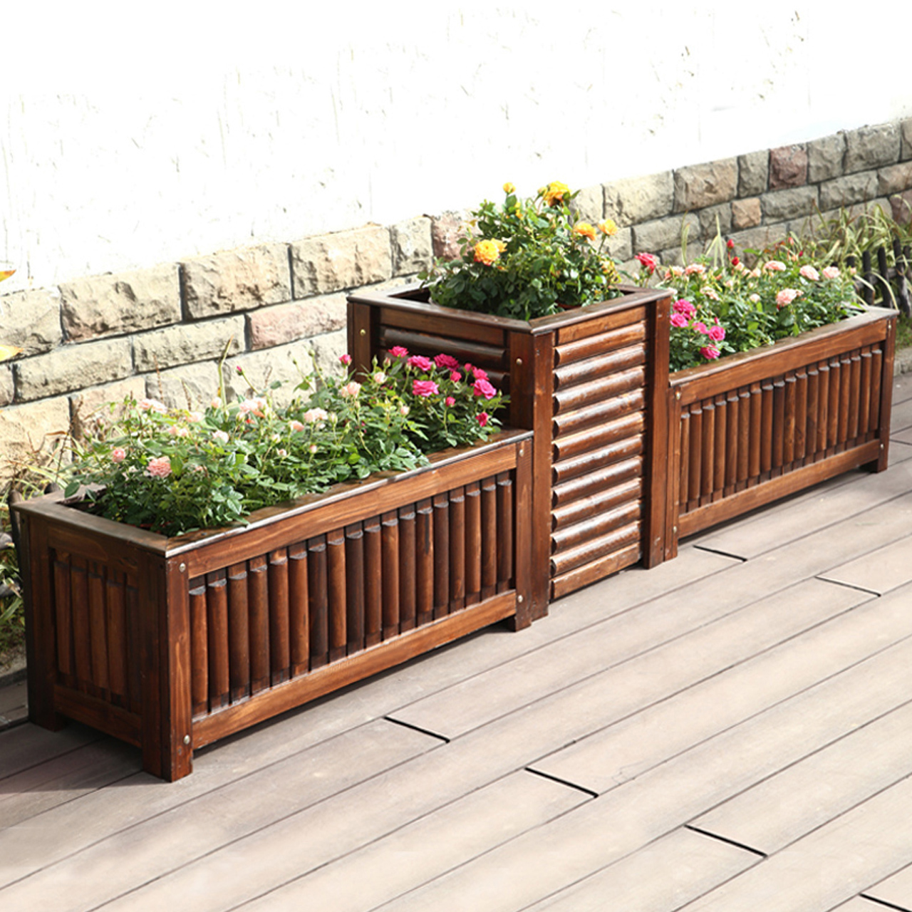 供应南京pvc座椅组合花箱_箱式花箱_户外花箱厂-南京慕尚金属制品有限