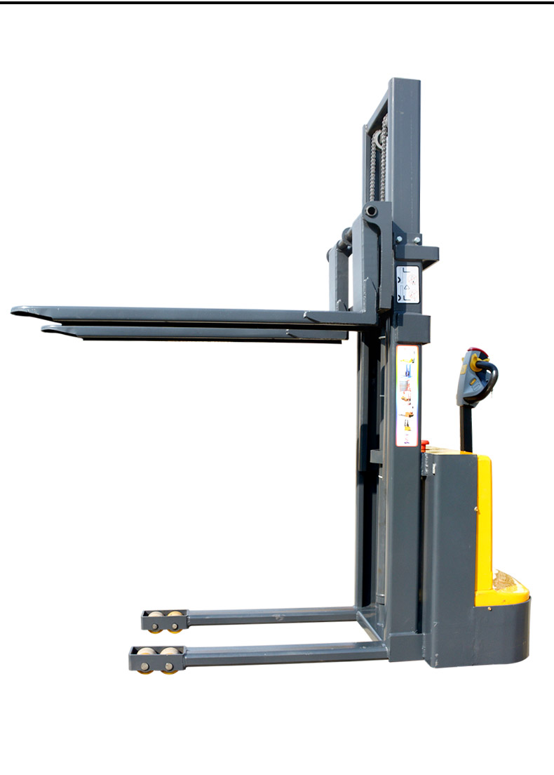 1吨2吨半电动叉车液压升降小型堆高车自动装卸搬运升高车拖车铲车