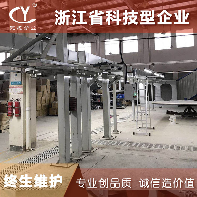 水箱内胆搪瓷烧结生产线 搪瓷冷凝管烧结炉 搪玻璃烧成炉