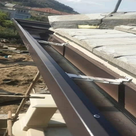 昱隆腾 成品彩铝合金天沟 天沟雨水槽 铝合金天沟定制 接水檐沟 别墅