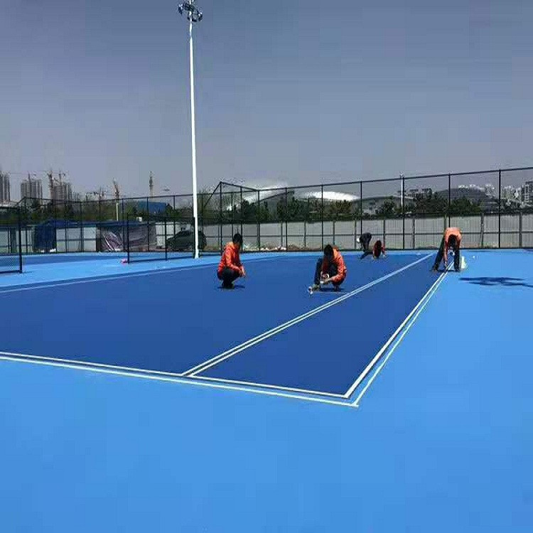 浮地板网球场塑胶网球场硅pu网球场田径塑胶球场