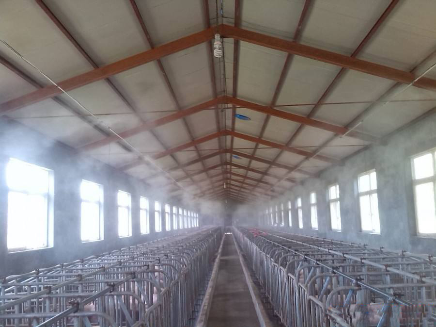 养猪场降温喷雾设备 方案设计 大型工厂车间降温设施