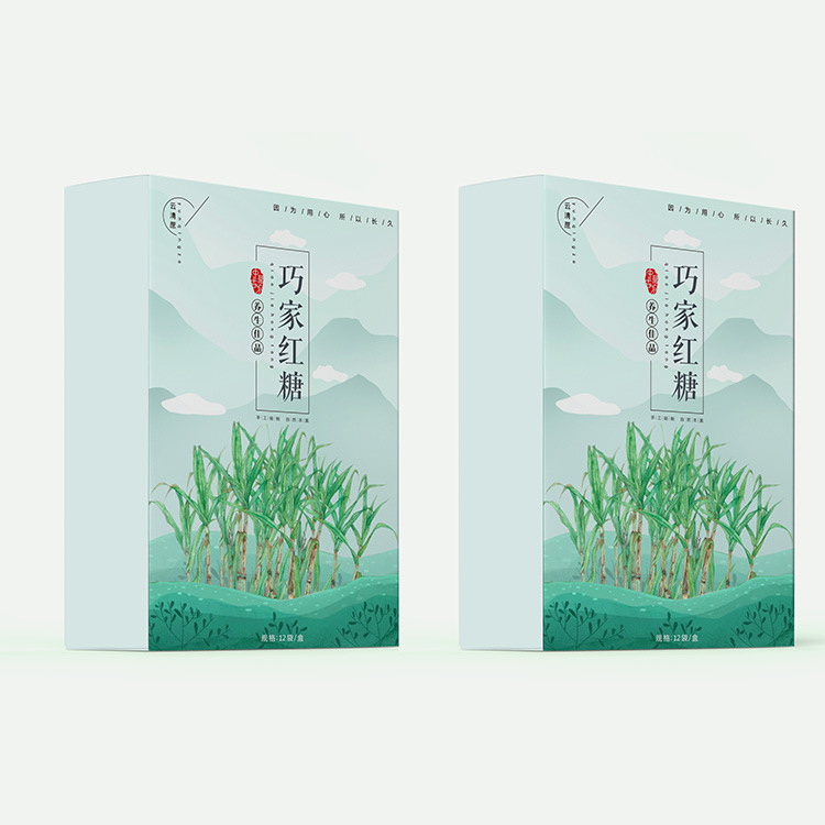 定做甘蔗红糖礼盒包装盒 食品包装盒茶叶盒设计印刷加公司logo