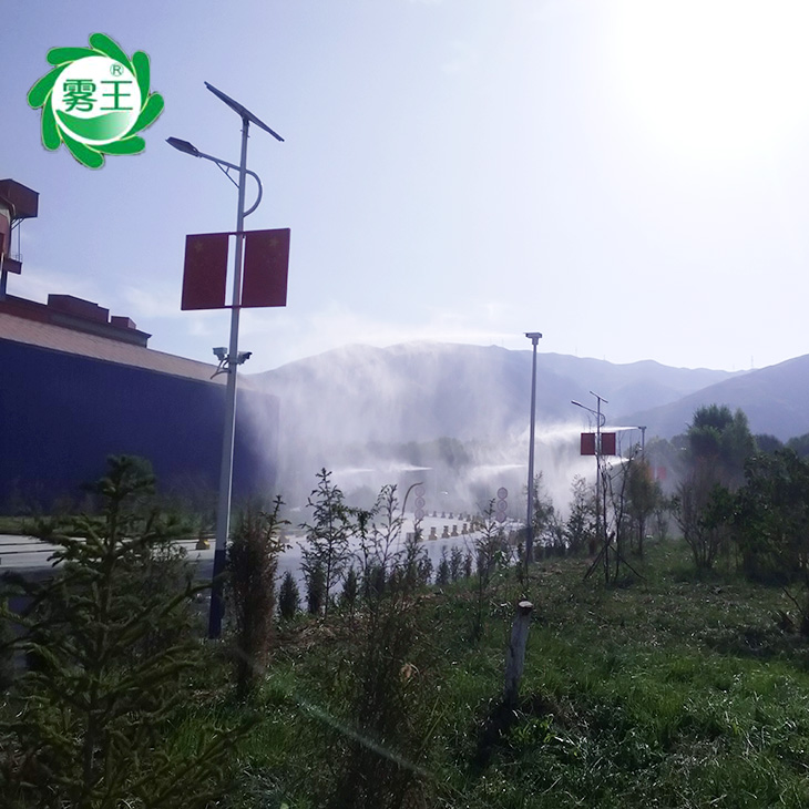 自动旋转喷雾桩 360度高空喷雾降尘 城市绿化除尘设备