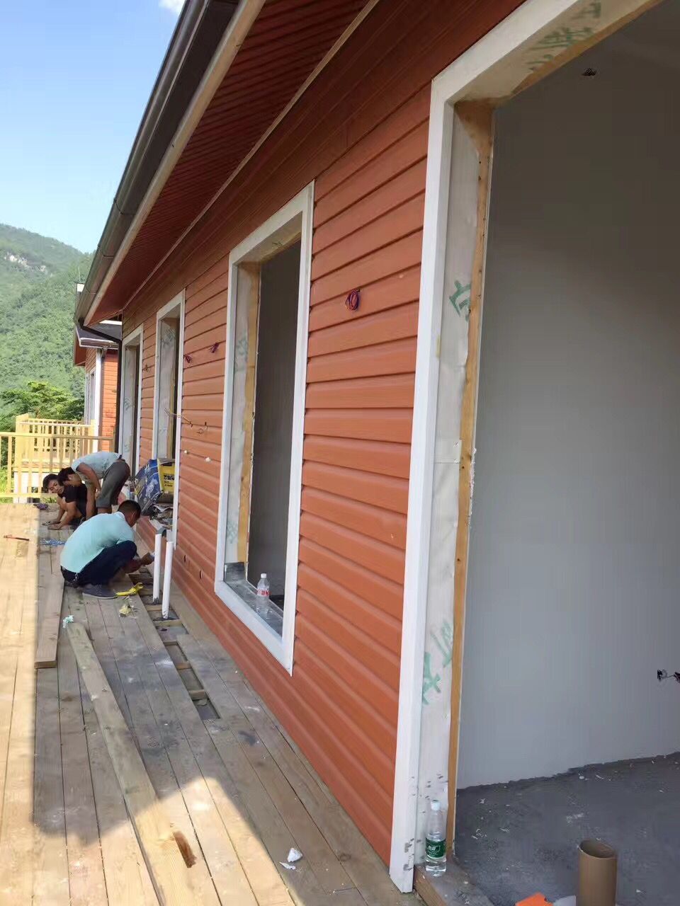 吴忠pvc外墙挂板塑料墙面板扣板水泥纤维木纹外墙挂板