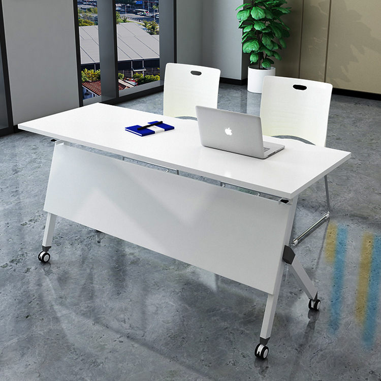 培训桌椅组合双人折叠会议条桌可移动翻板活动课桌简易拼接办公桌