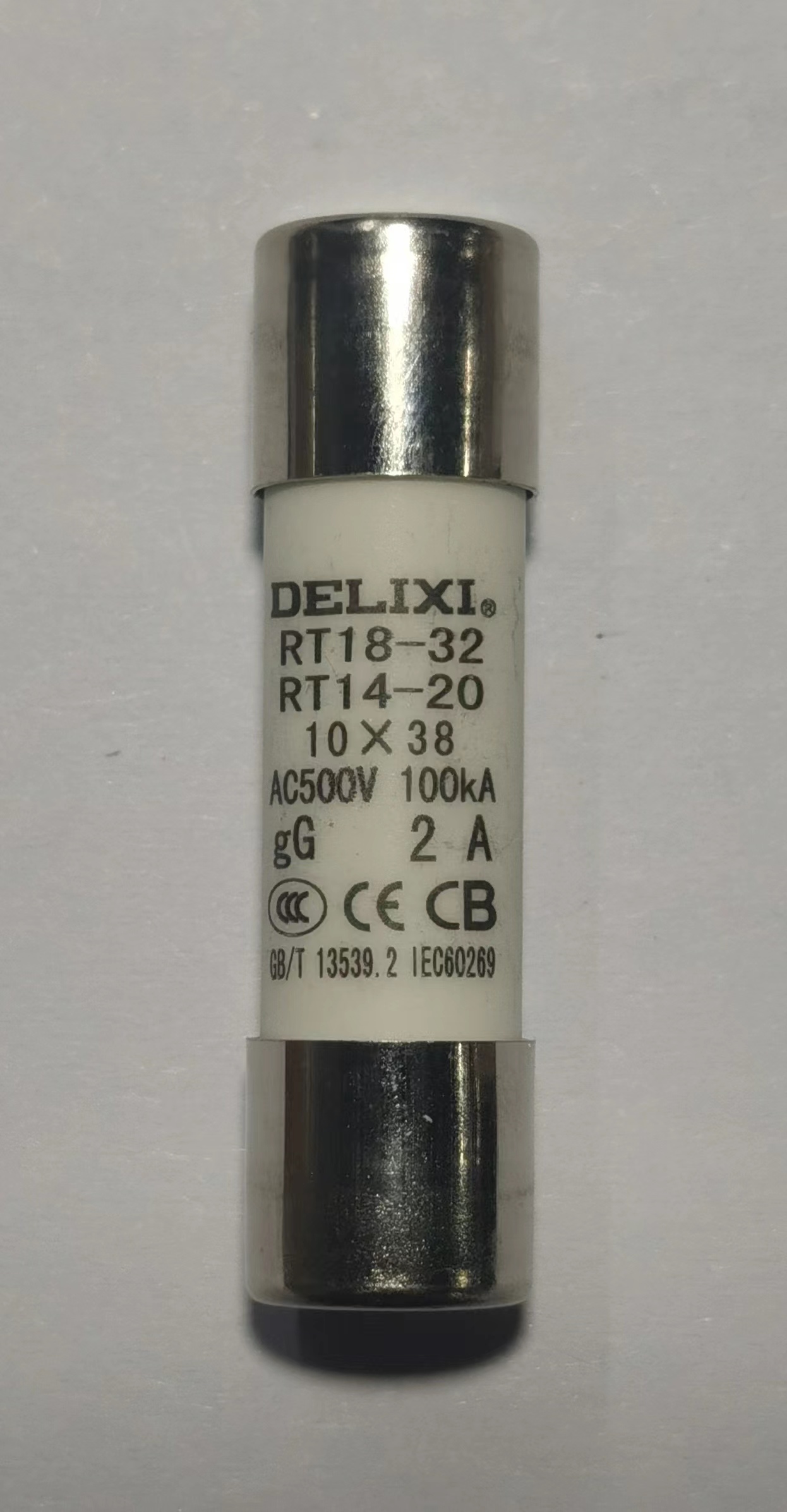 圆筒形帽熔断器 RT14(RT18) AC380V/500V 2A Φ10X38