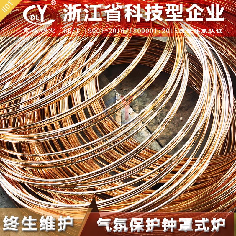 钟罩式青铜杆光亮退火炉 铂金铜黄铜保护气氛退火炉