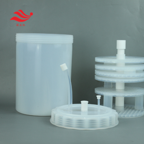 PFA酸洗装置特氟龙圆形清洁桶性能稳定浸泡清洗小型瓶