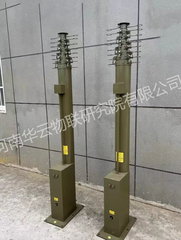光伏通讯车辆军绿色手动升降桅杆 不锈钢升降杆