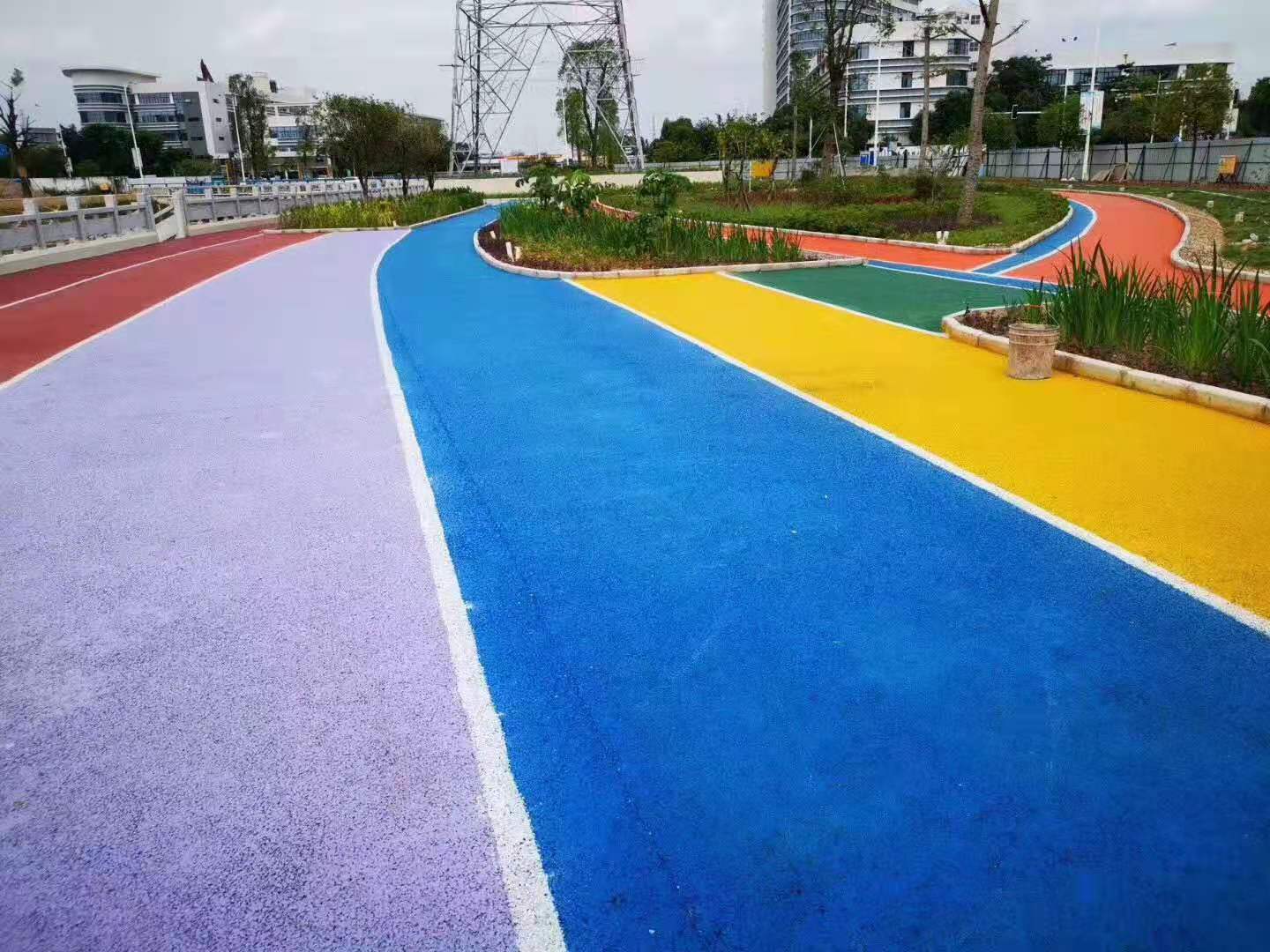 透水混凝土路面 路面彩色混凝土透水–江苏鑫净界地坪-包施工 –包