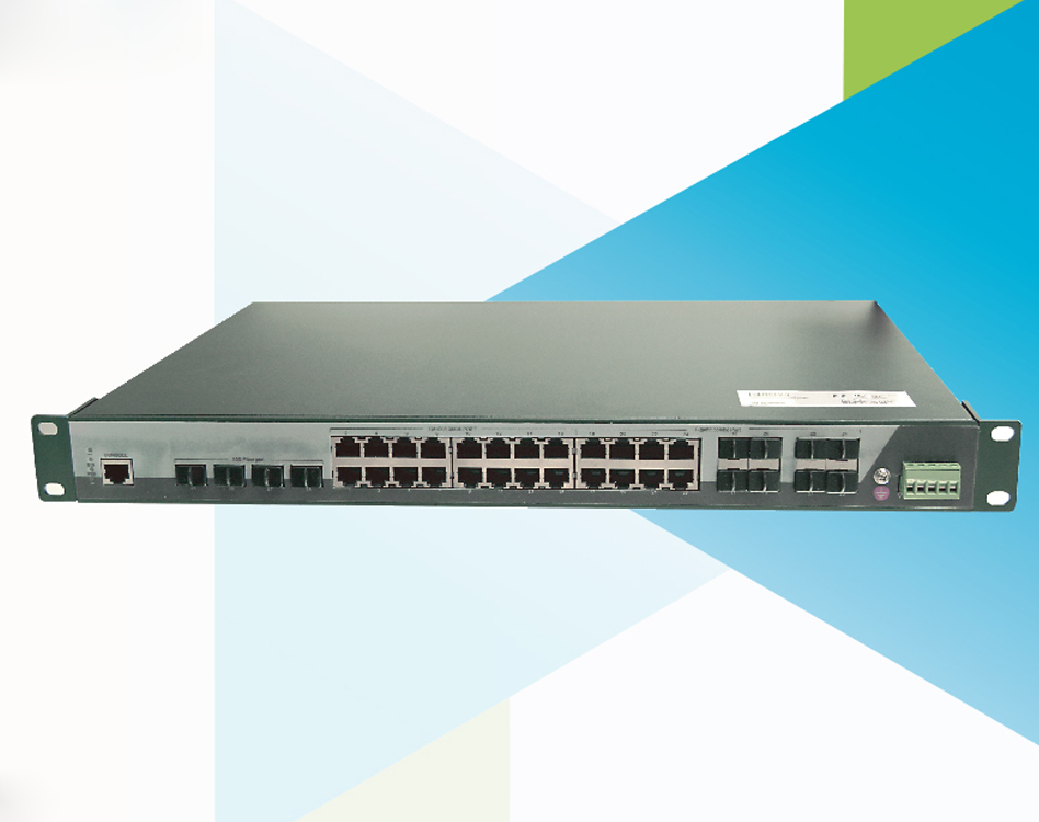 8光16电交换机16光8电交换机nis7028工业级三层万兆