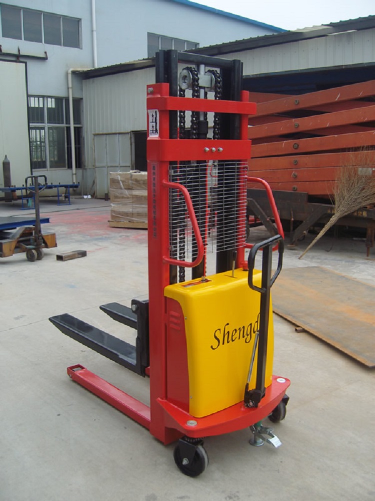 半自动堆高车 液压升降式搬运车